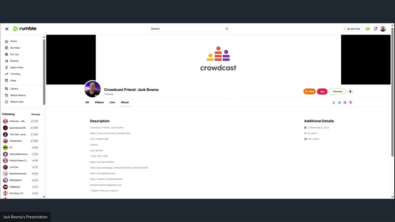 Crowdcast Friend: Jack Bosma
