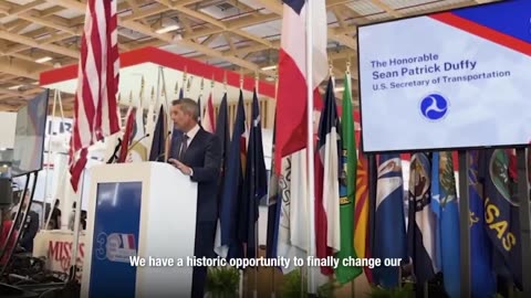 Sec. Sean Duffy at the Paris Air Show ✈️ largest aviation event in the world