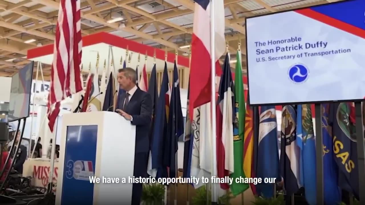 Sec. Sean Duffy at the Paris Air Show ✈️ largest aviation event in the world