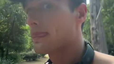 sexy man in the woods