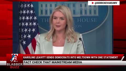 Karoline Leavitt Sends Democrats Into Meltdown With One Statement