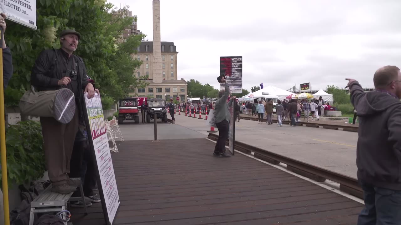 Preaching to Sinners at Stone Arch Bridge Event