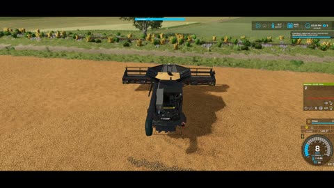Farming Simulator 25 Harvesting A Field