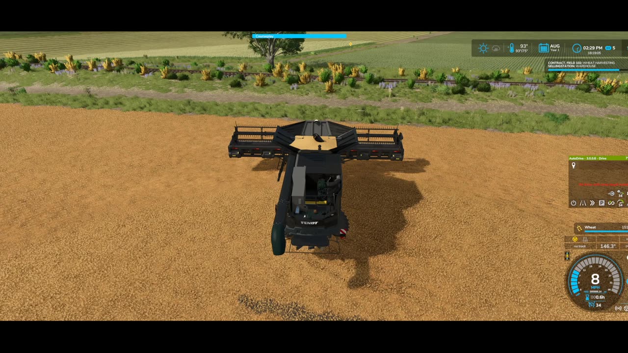Farming Simulator 25 Harvesting A Field