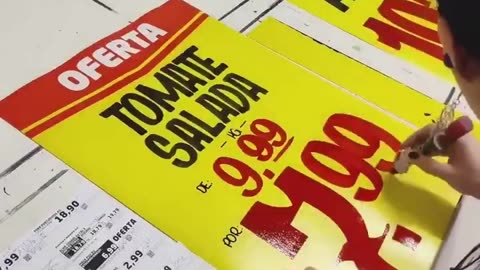 calígrafos que escriben ofertas de carteles