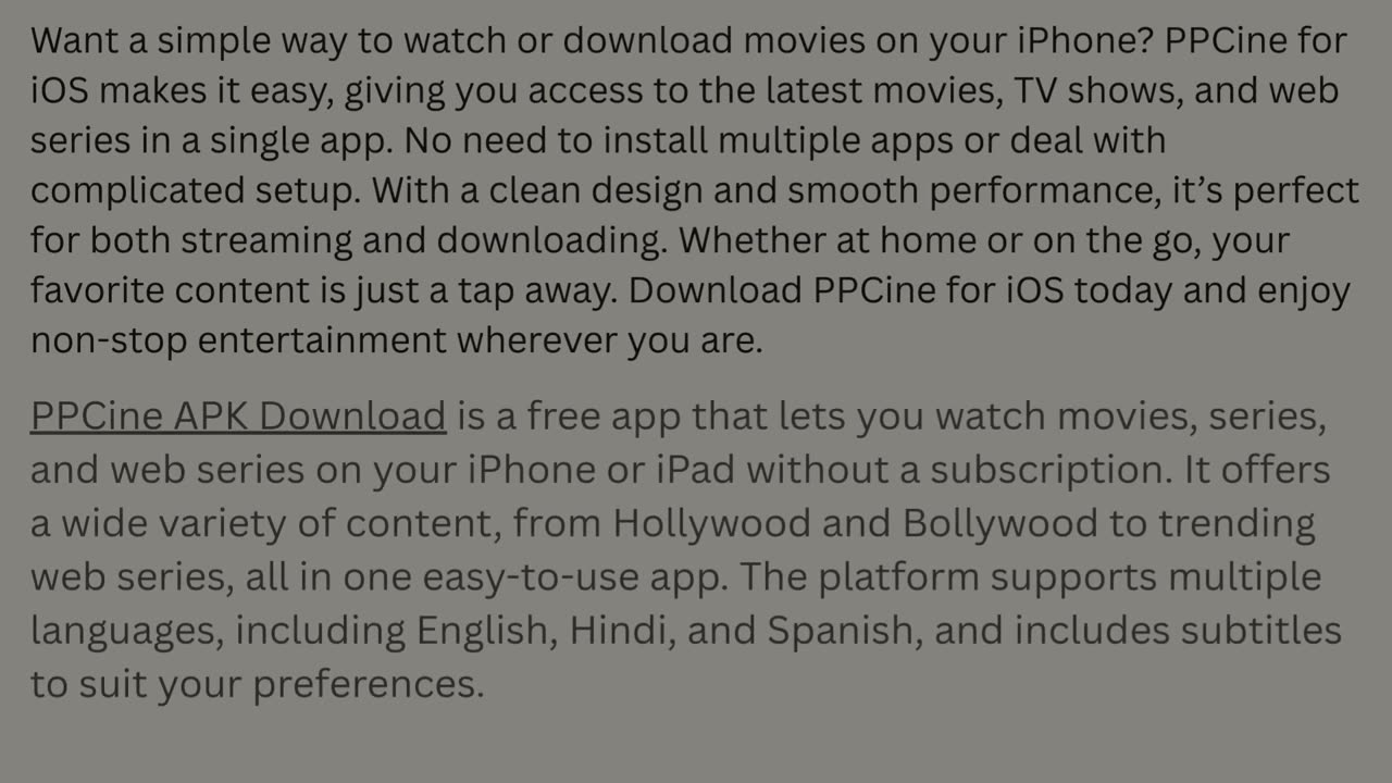 PPCine Download – Your Gateway to Unlimited Entertainment