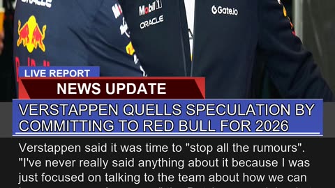 Verstappen Quells Speculation by Committing to Red