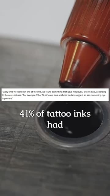 Even tattoo ink is loaded with toxins & unlisted ingredients