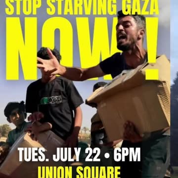 Protesta en apoyo de Gaza. HOY en Nueva York.