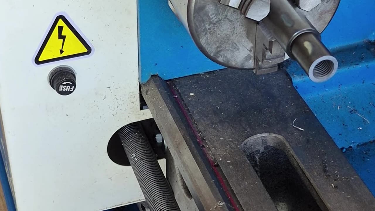 Turning 57 hrc tap guide on a mini lathe with just a Butterknife. !