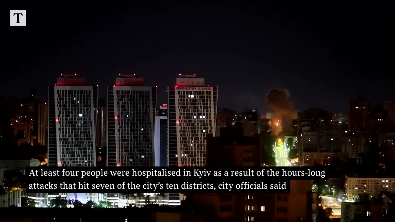 Russia Launches Largest Drone Attack On Kyiv