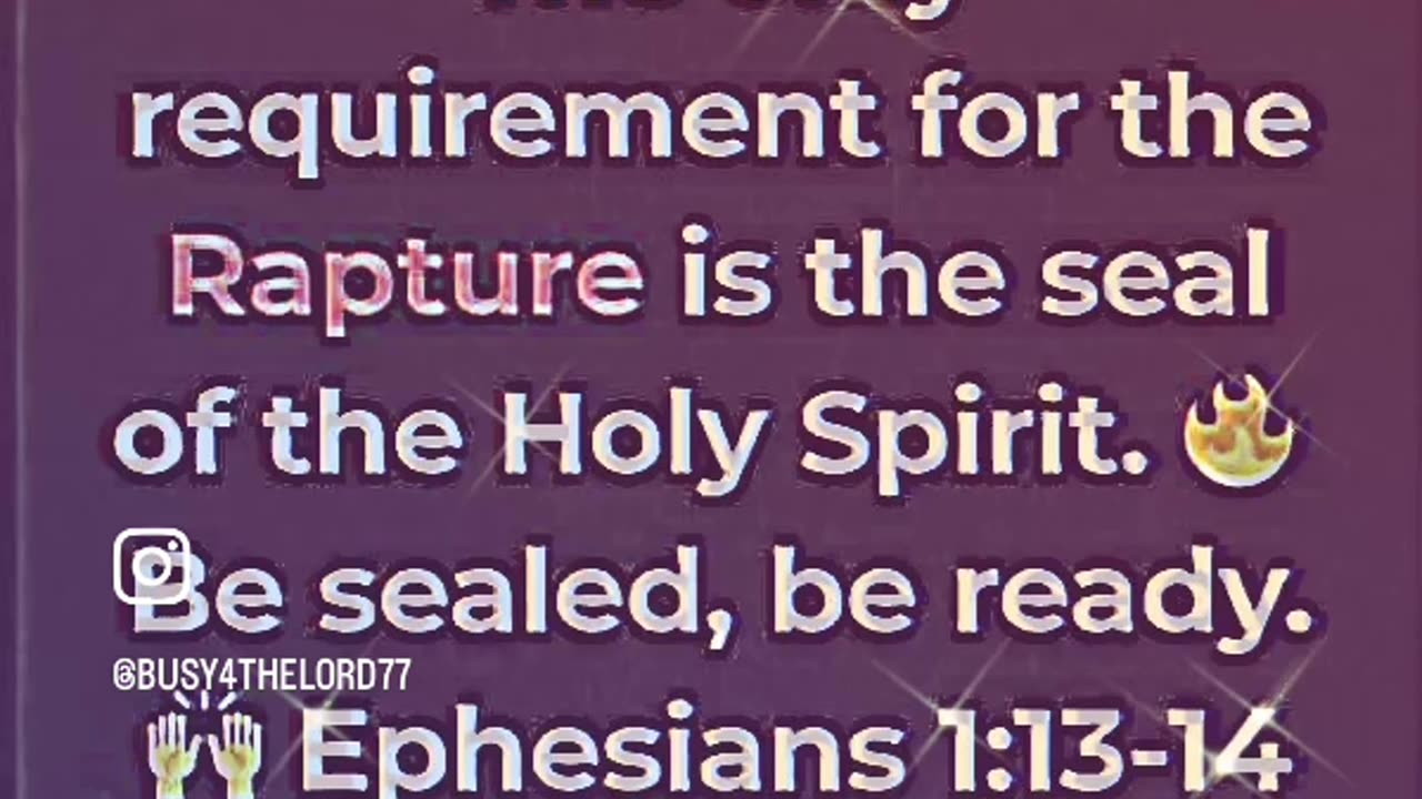 The Only Requirement For the Rapture