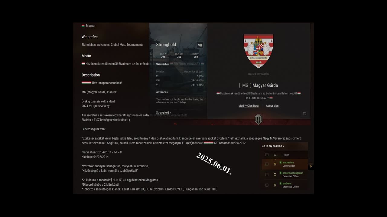 2025.06.01. WoT - Klánbemutatkozók: Toborzós Klánszövetség TRIÓ! *(_MG_ & HUN-5 & HTG)*