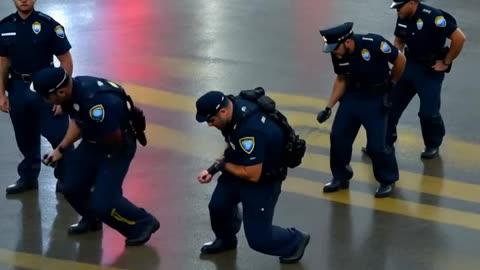 U.S. Police Officers Dance to Blurred Lines – Viral Street Performance!