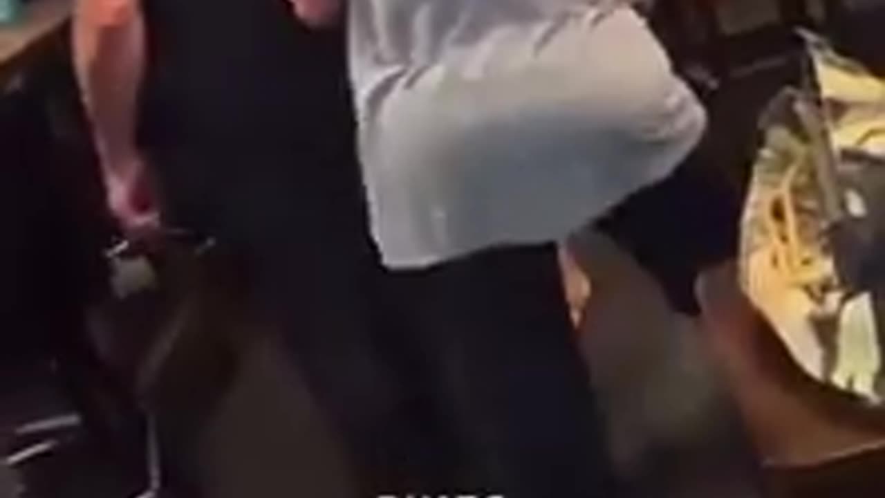 BIG FAT NIGGER Tries To Skip Out On Paying His Bar Tab At A Well Known Biker Bar