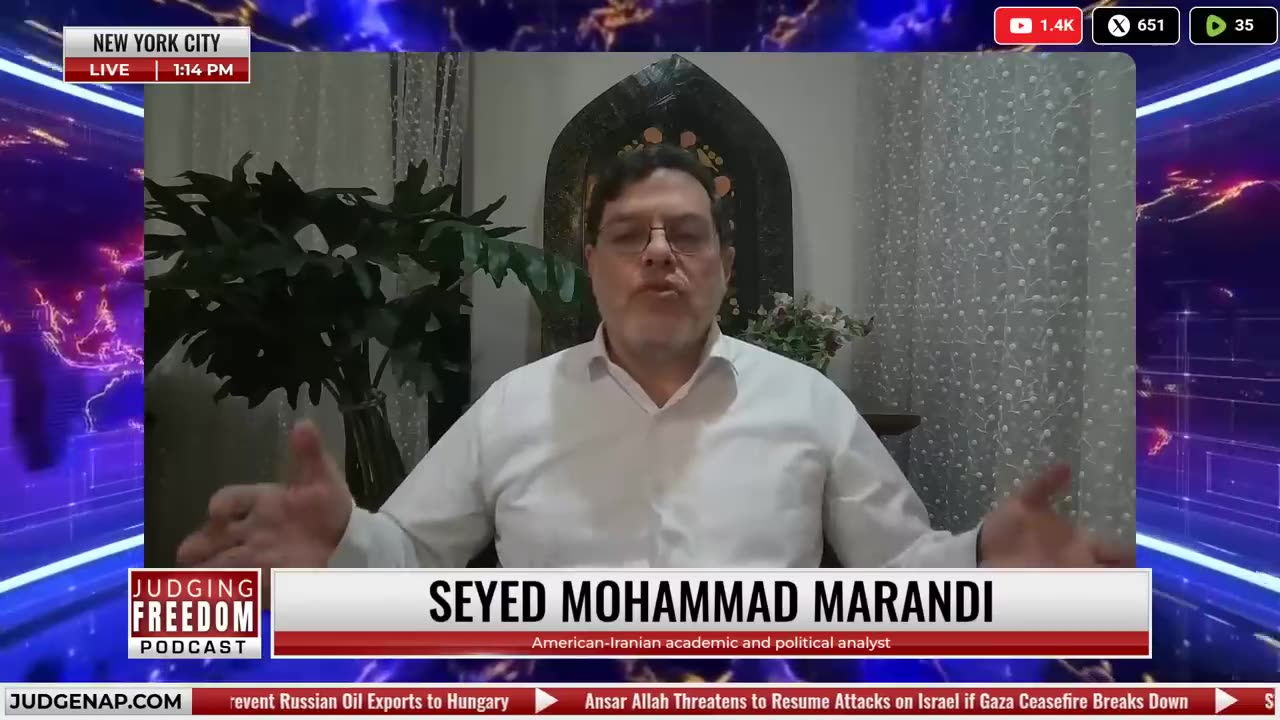 Prof. Seyed Mohammad Marandi : Why Iran Wants Peace.