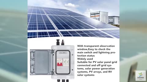 NutriEss PV Combiner Box IP65 Watertight Solar Photovoltaic with DC500V 32A Circ