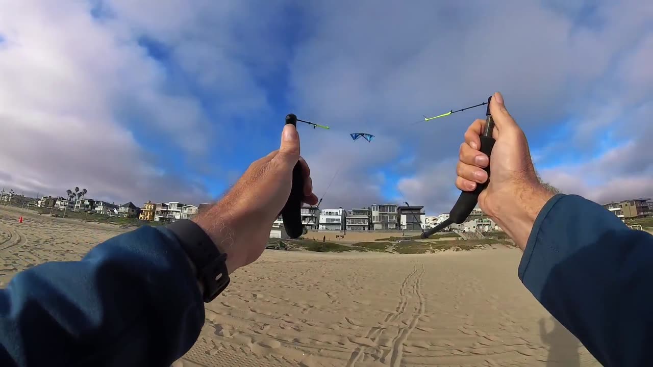First Person View of Tarantula XX Quad Line Kite in Newport Beach