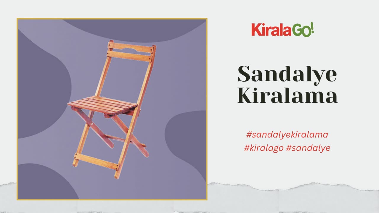 Sandalye Kiralama 2025