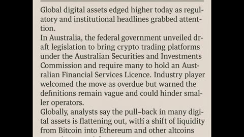 Australia takes a major step toward regulating crypto trading platforms