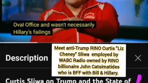 Curtis "Liz Cheney" Sliwa is a RINO taking orders from BFF of Bill & Hillary