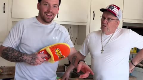 playing with grandpa, very exciting