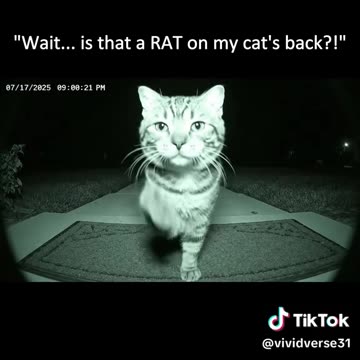 Wait is that a rat on my cat back?