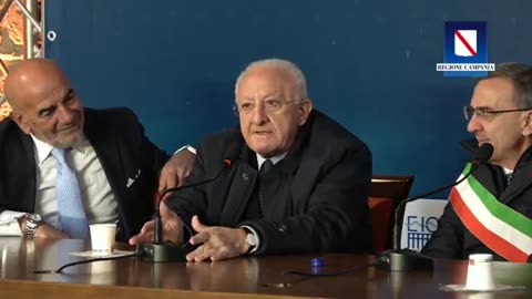 De Luca - Presentazione del "Campo pozzi" dell'Acquedotto Campano (19.03.25)