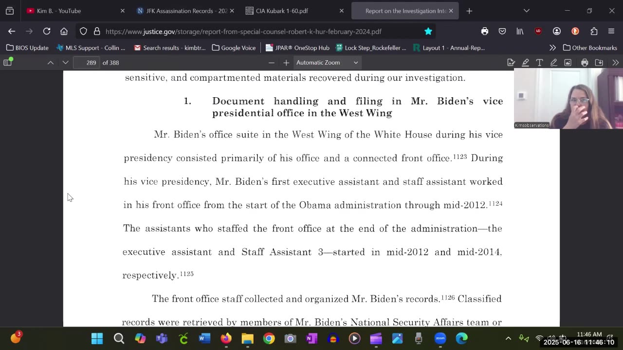 V 14 part 2 Robert Hur Classified Documents Report