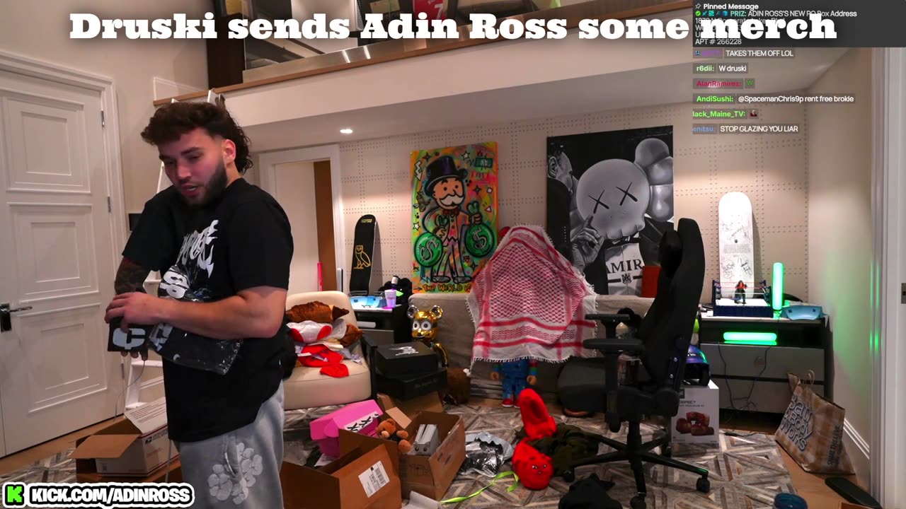 Druski sends Adin Ross gift