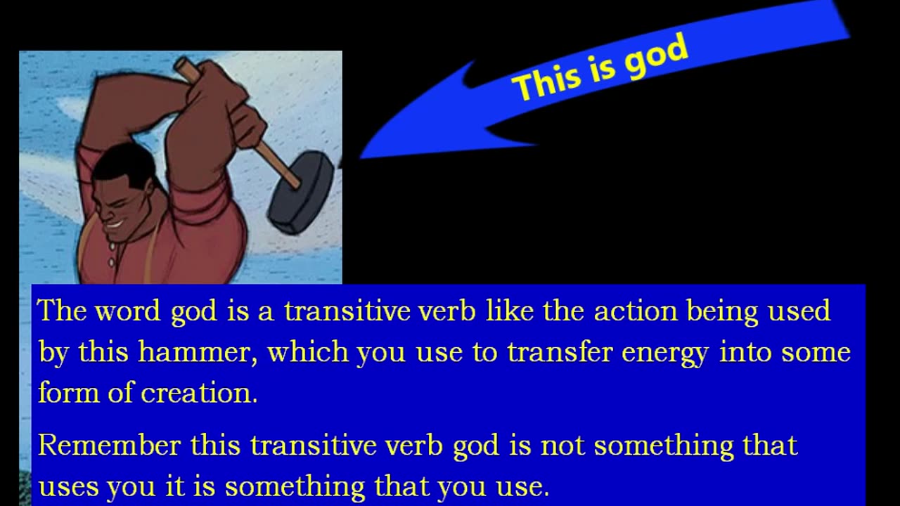 God is actually a transitive form of energy.