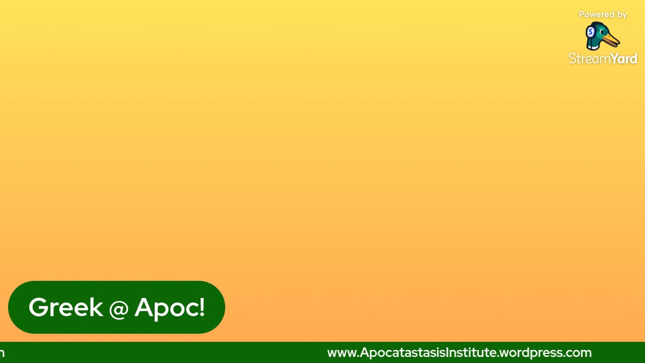 Greek @ Apoc!: Orientation