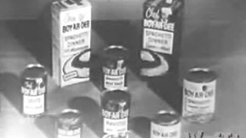 Commercial - Chef Boy Ar Dee Spaghetti Dinner w the chef (1953)