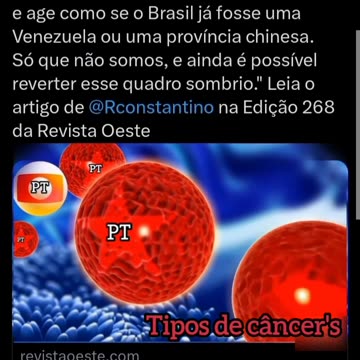Tipos de câncer's no Brasil PT e Globo