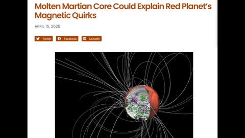 Mars Core Field, G2 Solar Storm, Starwater Apr.16.2025 Space Weather News