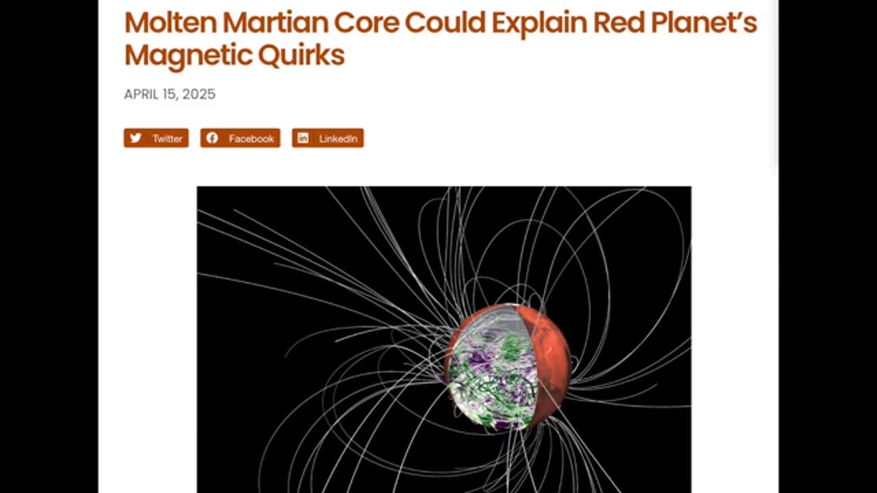 Mars Core Field, G2 Solar Storm, Starwater Apr.16.2025 Space Weather News