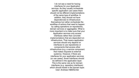 Interface for use cases (application services)
