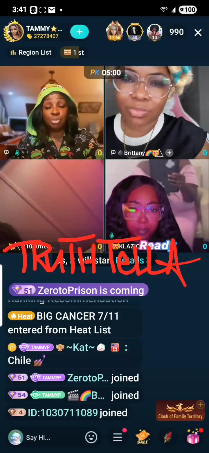 TAMMY PEAY TEAM PK 3RD SHIFT LISTENING TO MOMMA ACE