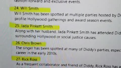 DIDDY PARTY LIST FROM HIS COURT DATE TODAY REVEALED