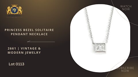 PRINCESS BEZEL SOLITAIRE PENDANT NECKLACE