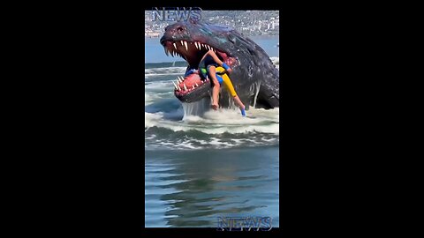 একটা বড়ো মাছ মেয়েটিকে মুখের ভিতরে নিয়ে নেয়। কতোটা ভয়াবহ অবস্থা।