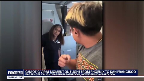 Passenger Caught Vaping in Airplane Bathroom! 😱 Phoenix to San Francisco Flight Chaos