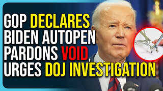 GOP Declares Biden AutoPen Pardons Void, Urges DOJ Investigation Into Biden