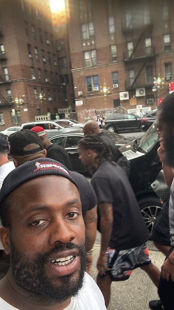 Ja Morant from ​⁠ in my hometown on my block in the Bronx. This is dope AF! #