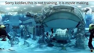 NASA MAKES SPACE WALK MOVIES IN THEIR NEUTRAL BUOYANCY LAB - NOT TRAINING IT'S MOVIE MAKING