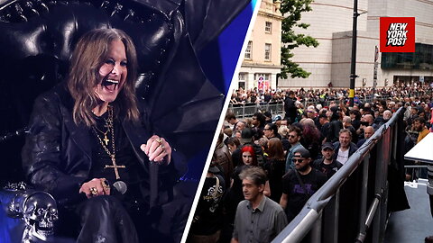 Sharon Osbourne and kids give Ozzy an emotional farewell