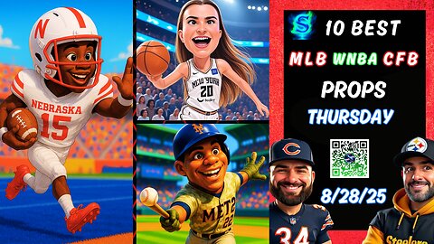 🔥10 BEST PRIZEPICKS MLB PICKS TODAY | CFB PROPS & PICKS | WNBA PROPS THURSDAY 8/28