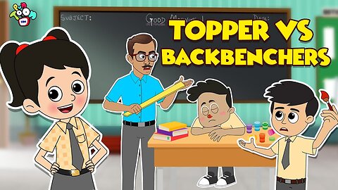 Topper vs Backbenchers | Animated Moral Story | English Cartoon for Kids