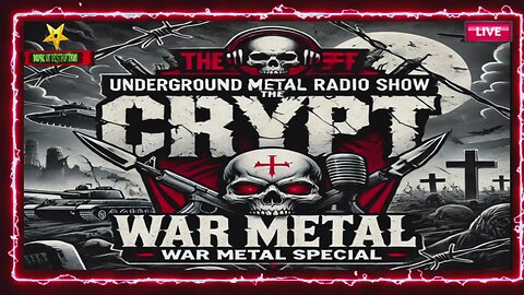 🔴The Crypt | Underground Metal Radio Show | War Metal Special☢️