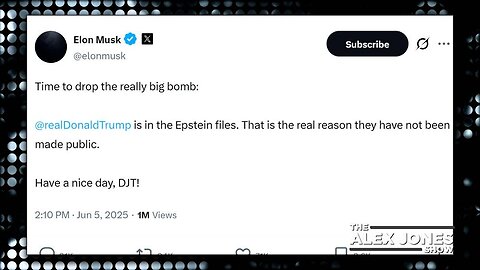 BOMBSHELL UPDATE: Elon Musk Says President Trump Is In The Epstein Files, Adds That